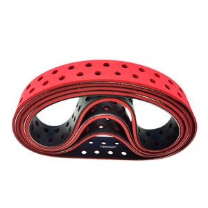 YONGHANG Conveyor <b>Belt</b> Rubber <b>Red</b> Perforated Flat <b>Belt</b> For Printing Machines Custom Made - Product Image 1