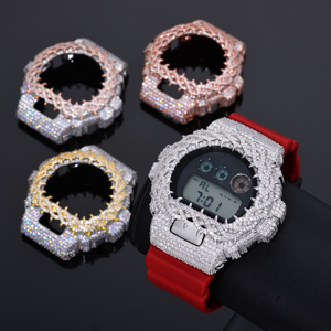 Boîtier de montre DW6900 Iced Out Thorn Design en argent 925 avec moissanite Hip Hop VVS D, accessoires de montre sertis de diamants - Product Image 2