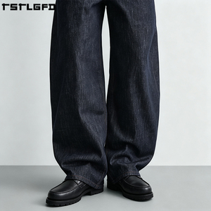 Pantalones Vaqueros Oem Odm Balloon Jeans de Mezclilla Indigo de Alto Gramaje, de Pierna Ancha, Holgados, Cónicos, con Lavado Vintage, Venta al por Mayor a Granel - Product Image 3