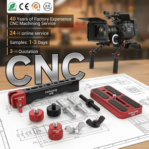 Composant métallique de fabrication CNC 3/4 axes en aluminium 6061 usiné par fraisage, pour accessoire de rig de cinéma, Pro Top - Product Image 2