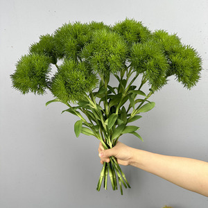 Flores Verdes Artificiales, Clavel Decorativo para el Hogar, Plantas Falsas, Adorno para Jardín u Oficina, Planta Artificial para Paisajismo - Product Image 1