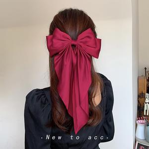 Women's <strong>Large</strong> Pink &amp; White Satin Hair <strong>Bows</strong> with Alligator Clips-Casual <strong>Gift</strong> - Product Image 4