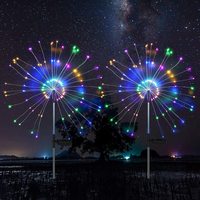Lampe solaire extérieure étanche en forme de pissenlit, idéale pour les éclairages nocturnes de cour