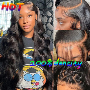 Perruques frontales en dentelle HD 3x6 en cheveux humains, densité 200, lisses et crépus, avec baby hair, Remy doux, vente en gros - Product Image 1