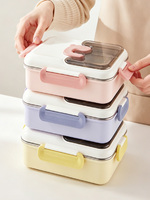 Boîte à lunch portable et mignonne en acier inoxydable 304, couvercle en plastique anti-fuite, chauffable, sans BPA, pour étudiants, bureau, pique-nique en plein air