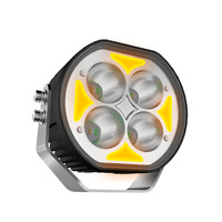 Projecteurs LED multicolores 24W 72W pour éclairage de travail, 5 modes, IP67, 10-30V DC 12V 24V, pour tout-terrain, camion, chariot élévateur, AGV, 4x4, stroboscopique