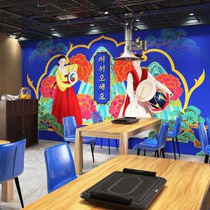 Murale <span class=keywords><strong>ethnique</strong></span> coréenne rétro, <span class=keywords><strong>style</strong></span> coréen, boutique de barbecue, restaurant de kimchi, <span class=keywords><strong>papier</strong></span> <span class=keywords><strong>peint</strong></span> - Product Image 2