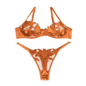 Ensemble de lingerie sexy en dentelle à fleurs brodées de style français, vêtements érotiques, lingerie sexy de haute qualité, soutien-gorge classique sexy en deux pièces pour femmes - Product Image 6