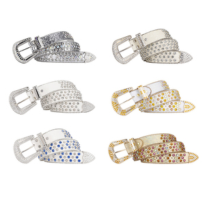 <span class=keywords><strong>Ceinture</strong></span> de <span class=keywords><strong>cowboy</strong></span> de luxe personnalisée avec strass et boucle en alliage pour hommes et femmes en <span class=keywords><strong>cuir</strong></span> - Product Image 1