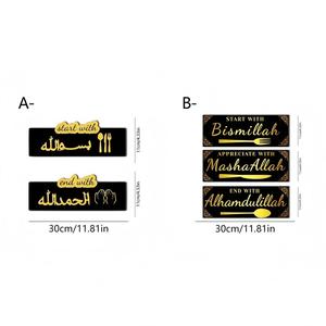 ป้ายไม้แขวนตกแต่งวันหยุดลายพิเศษสีดำ 2 มิติ งานฝีมือไม้ ป้ายชื่อ - Product Image 2