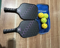 Panneau sonore Fibre de verre Pickle Ball Paddle Racket Bat PP Honeycomb Core Pickleball Paddle Handle