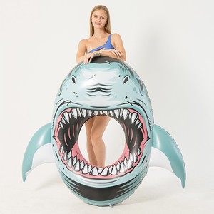 Flotador Inflable de Tiburón, Tamaño Grande 145cm, Flotador para Piscina, para Adultos - Product Image 1
