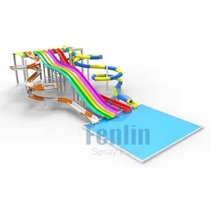 fiberglass water slides combination/ water rides combo used for resort hotel aqua park water slides group for theme park