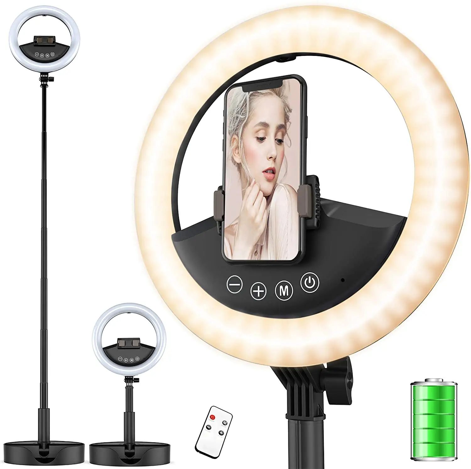 Selfie Ring Light with Phone Holder Desk floor Lamp for eyelash extension/Live Stream/Makeup/YouTube/TikTok/Photography/beauty