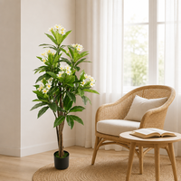 JWS4252 Desain Baru Tanaman Bunga Plumeria Rubra Buatan untuk Dekorasi Rumah dan Mal Bunga Plumeria Rubra Buatan