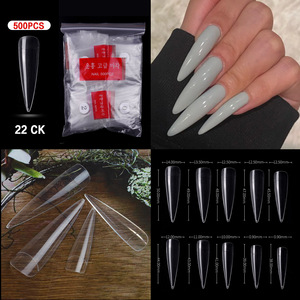 500 autocollants pour ongles français blancs, couverture complète ou partielle, accessoires de manucure pour ongles artificiels - Product Image 2