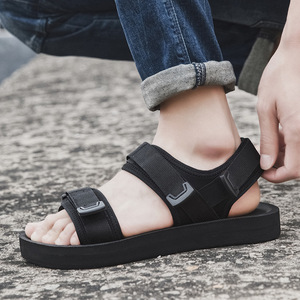 Sandales gladiateur d'été pour hommes, coupe large, respirantes, en cuir véritable, tendance, décontractées, pour les grands pieds - Product Image 4