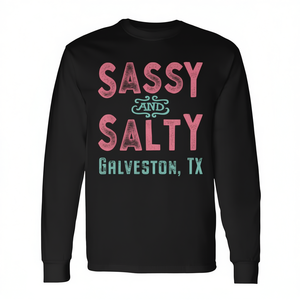 T-shirt a maniche lunghe Sassy And Salty Galveston Tx - Product Image 2