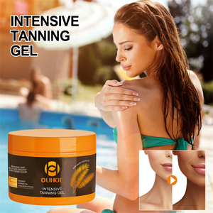 OUHOE Gel Bronceador Intensivo de 150g, Gel Suave Reparador e Hidratante para la <span class=keywords><strong>Piel</strong></span>, Reduce las Arrugas, Antienvejecimiento, Intensifica el <span class=keywords><strong>Bronceado</strong></span> - Product Image 1