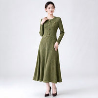 Robe plissée style Chanel pour femme, prête à être expédiée, en faux tweed imprimé, robe longue, expédition sous 7 jours, élégante pour le bureau et les occasions sociales