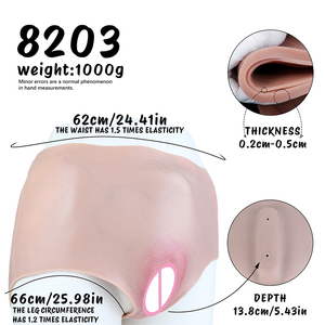 Pantalones Premium con Vagina Artificial de Silicona Segura para el Cuerpo, para Transgénero, Drag Queens y Travestis, Uso Diario - Product Image 6