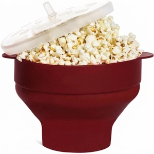 โลโก้ที่กำหนดเองไมโครเวฟPopcorn Maker,พับHot AirซิลิโคนPopcorn PopperชามสำหรับHome <span class=keywords><strong>DlY</strong></span> - Product Image 1