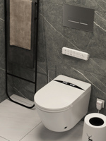 Inodoro Inteligente Moderno Suspendido en la Pared, Juego de Inodoro de Cerámica, Sanitario Inteligente Inodoro para Baño, Inodoro con Sensor Automático