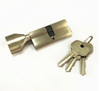 Cylindre de serrure de porte en laiton brossé nickel haute sécurité Double profil ouvert avec goupilles antivol
