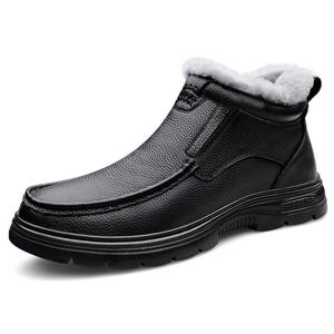 Botas de Hombre de Piel de Vacuno con Forro de Terciopelo, Nuevas para Otoño e Invierno, Cilindro Medio, Transpirables, Antideslizantes, Cálidas, 50 Yardas - Product Image 1