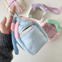 Pochette porte-poupée Kawaii avec fenêtre transparente, mini pochette de rangement, porte-clés maison de poupée avec dragonne