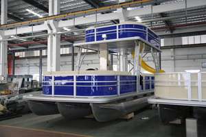 Nuove Barche a Motore di Lusso con Pontoni in Alluminio da 26-30 Piedi, a Due Piani, Completamente Nuove, in Tritan, Resistenti alle Intemperie, per Feste in Mare - Product Image 3