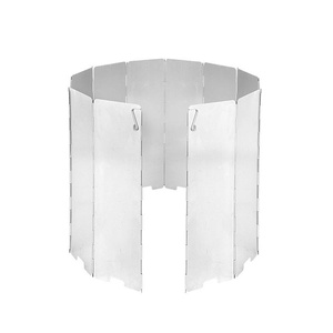 Protection de poêle pliable en aluminium pour l'extérieur, 8 plaques, pare-vent, déflecteur, pare-brise, camping, directement de l'usine - Product Image 1