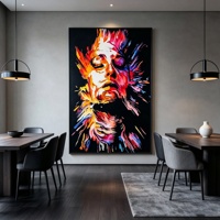 Affiches et impressions décoratives pour la maison, portraits de visages féminins, peinture luxueuse, graffiti coloré, art mural pop féminin, toile avec cadre pour la chambre