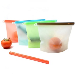 Eco Friendly Vacuum Leakproof Reusable Silicone Food Storage <b>Bags</b> - Product Image 3