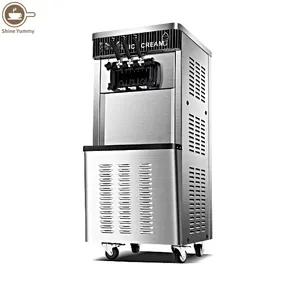 Máquina Vertical de helados suaves, comercial, 16-25L/H, 3 sabores