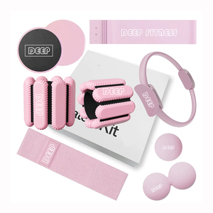 14-Piece Pilates Kit For Women - Includes Pilates Ring, Ball, Resistance Bands, Yoga Strap & Bag For Home Workouts