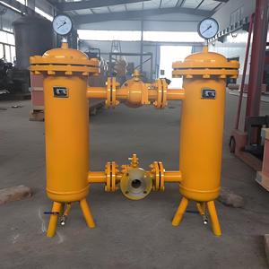 2026 New High Performance DN150 Large Flow Rate Oil Hydraulic Duplex Line Pipeline Filter Double Strainer 10-1000um 1.6MPa - Product Image 1