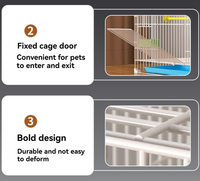 Grand espace pliable fil de fer Cage à oiseaux boîte à eau perruche en métal petit perroquet oiseaux élevage fer Cage plateau plateau en plastique palette