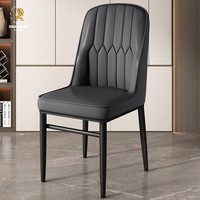 Tabouret d'appoint pour cuisine et maison, chaise de salle à manger sans accoudoirs de luxe avec structure en métal et fer forgé