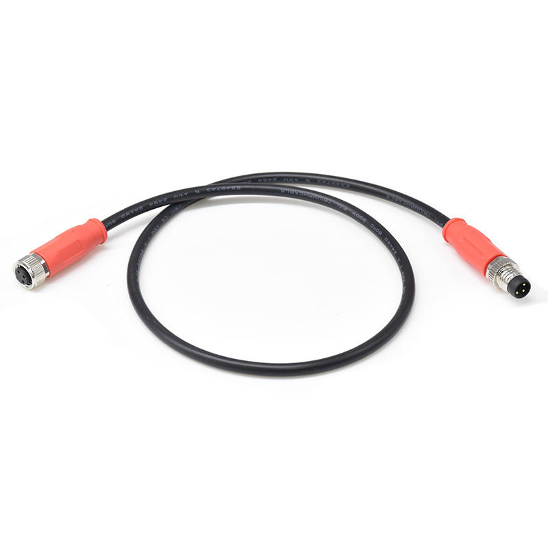 M8-A-3P Plug Male to Female with 400mm Cable