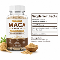 Capsules de Maca en Formule Personnalisée OEM/ODM, Complément Alimentaire Très Vendu pour Adultes, Meilleur Prix pour la Santé Masculine