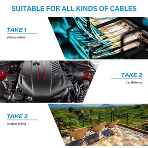 Herramienta de crimpado hidráulica Podofo T8675YW 10T 12 2/0 AWG para cobre/aluminio, rotación de 360°, kit de herramientas de grado profesional, estuche rígido para reparación - Product Image 4