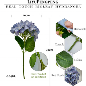 Nuovo arrivo decorazioni di nozze di alta qualità reale tocco ortensia fiori in lattice rosa bianco <span class=keywords><strong>ortensie</strong></span> artificiali Hortensia - Product Image 2