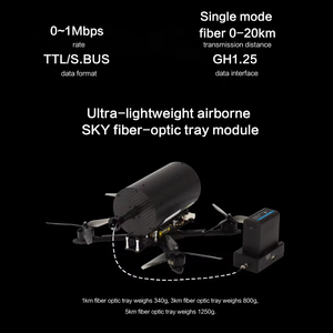 Kit de drone FPV à fibre optique de haute qualité pour module de données d'image par fibre optique, communications UAV 10km 15km 20km, accessoires de drone - Product Image 3
