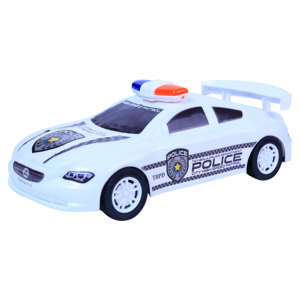 Voiture de police à friction pour enfants, véhicule de patrouille en plastique pour jeu d'imitation - Product Image 1