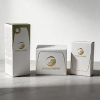 Gaufrage doré de haute qualité personnalisé produit de beauté de maquillage emballage en papier boîte vide d'ensemble de cosmétiques pour soins personnels