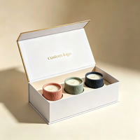 Individuell Bedruckte Luxus-Buchförmige Magnetische Starre Papierbox mit Geprägtem Schaumstoffeinsatz Premium Duftkerzen-Geschenkverpackung