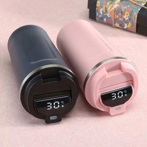 Custom <b>Smart</b> Thermos Cup Thermal Sports Travel Coffee Mug Stainless Steel Water Bottle With Led Temperature Lid - Product Image 5