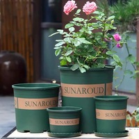 Pot de fleurs moderne en résine plastique écologique pour plantes vertes de bureau (radis, roses) avec système de contrôle des racines