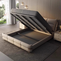 Ensemble de Meubles de Chambre de Luxe Moderne avec Cadre de Lit King-Size, Style Italien Classique, Mobilier de Maison Confortable